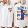2026 Funny New York Knicks Champion Graphic Print T-shirt Men Women Summer New Tee Cotton Streetwear Y2K Fashion O-Neck Short Sleeved Loose Casual Top