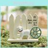 Small Dog Fence Resin Figurine For Garden Decor And Photography Studio Props