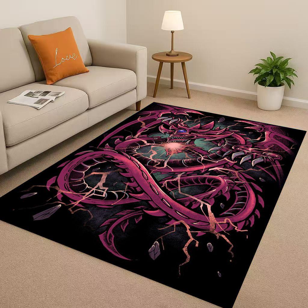 Slifer The Sky Dragon Yu-Gi-Oh MONSTER Cartoon Living Room Non-Slip Area Rug Carpet for Bedroom Sofa,Easy Clean Home Doormat