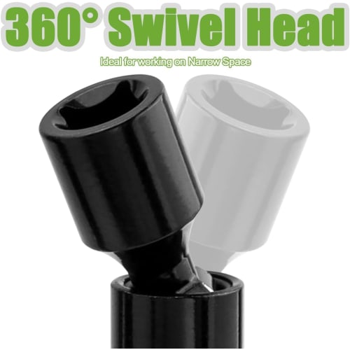 Bestgle 2-Piece Spark Plug Wrench, 14mm/16mm, Magnetic Spark Plug Socket, 9.5mm (3/8") Drive, 12-Point Thin Wall, 360-Degree Rotating Universal Joint,