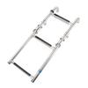 3 Steps Foldable Boat Ladder Stainless Steel Stern Mount Enhanced Grip Swim Deck Ladder for Yacht Dock