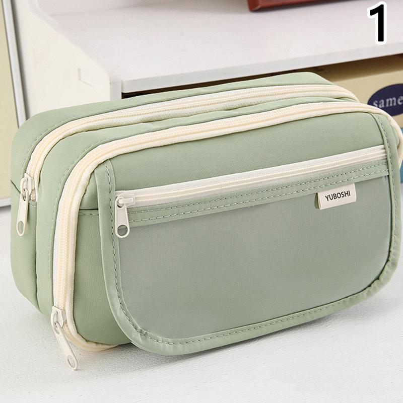 Пенал большой вместимости, милый пенал-органайзер с капибарой, с брошками и наклейками, детский пенал, косметичка с животным на молнии