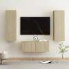 VidaXL TV Furniture Set 3 Pcs Sonoma Oak Chipboard.