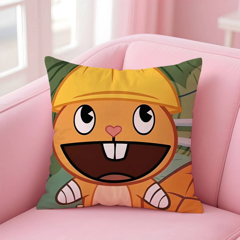 N-Ореховый H-Счастливое Дерево Друзья Наволочка Комфорт Диван-Кровать Шёлковая элегантная Невидимая молния Индивидуальная Декоративная наволочка