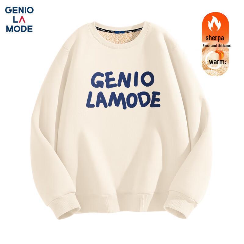GENIOLAMODE Men's Fleece-Lined Crew Neck Sweatshirt