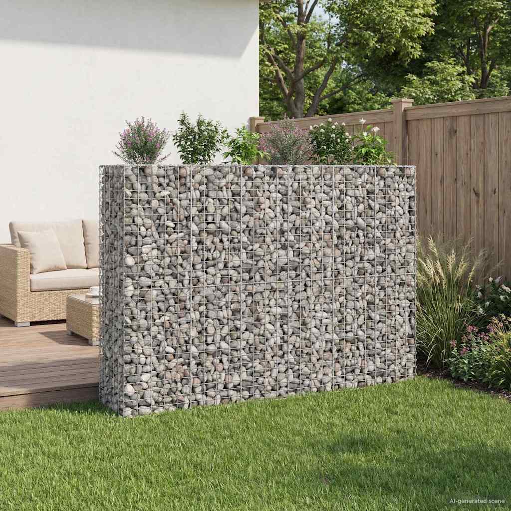 Gabion Raised Bed Set 3 pcs Silver 250 x 50 x 150 cm