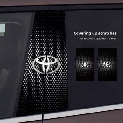 Автомобильный значок Наклейка на центральную стойку Декоративные наклейки на двери автомобиля Для Toyota Gazoo Racing Corolla Yaris Chr Auris Rav4 Prius Prado