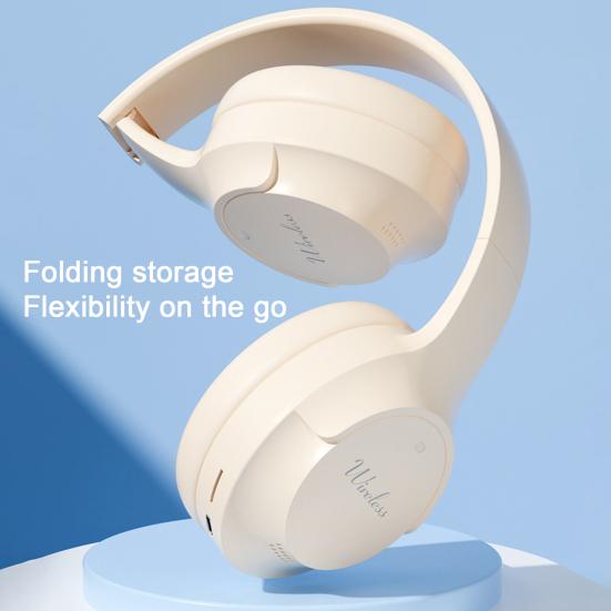 Совместимые с Bluetooth наушники 5.3 с длительным сроком службы батареи, шумоподавлением, Hi-Fi стерео беспроводная AUX-гарнитура с микрофоном для музыкальных звонков