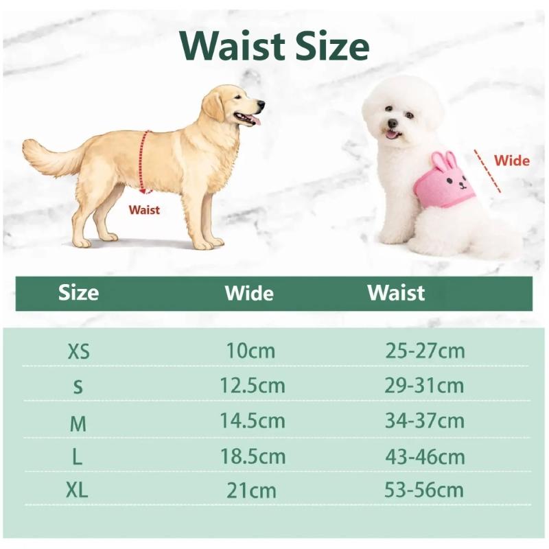 Female Dog Diapers Reusables Doggies Period Diapers Washable Dog Nappy Pants During Heat Cycle or Issue