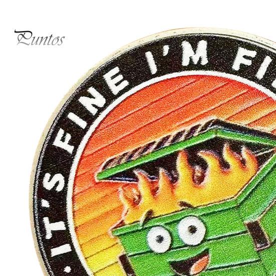 1/2/5 шт. монета в виде пламени мусорного контейнера, резная памятная медаль, медальон из металла, круглая коллекционная монета, украшение для домашнего офиса и стола