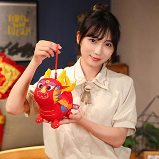 2024 год талисман дракон плюшевая кукла кулон китайский народный стиль вышивка милый знак зодиака