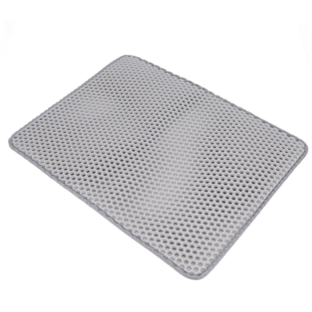 Двухслойный коврик для кошачьего туалета EVA Легко чистить Моющийся Противоскользящий Коврик-уловитель наполнителя для кошек и собак