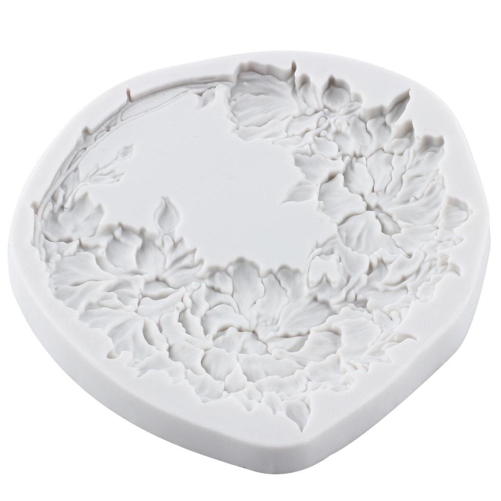 Силиконовая форма для барочной фоторамки, гирлянда из пионов, бабочка, роза, формы для мастики, инструменты для украшения торта, тематический торт, десерт, украшенный шоколадом, форма для конфет