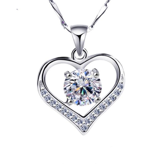 925 Sterling Silver Pendant Necklace For Women Heart Necklace Silver 925 Jewelry Women Necklace 925