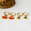 1 пара серег-колец из нержавеющей стали 316L для женщин, девушек, новая мода, винтажная геометрия тыквы, украшения на Хэллоуин, предотвращающие аллергию