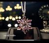 Goddess Style Crystal Snowflake Car Mirror Pendant - High-End Interior Ornament