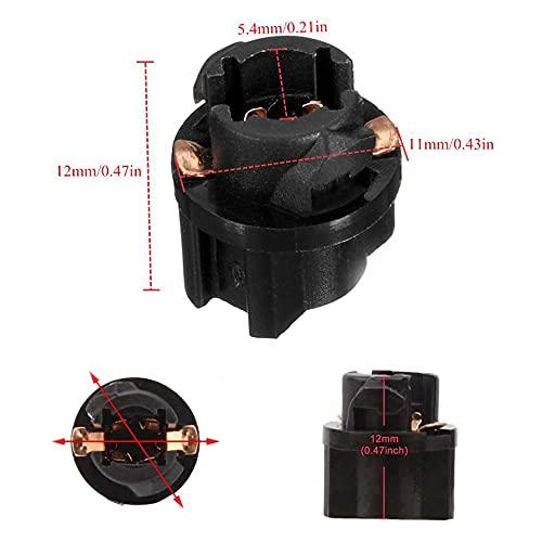 NAKOBO Автомобильный патрон T5 Патрон для лампы приборной панели Светодиодный патрон Черный Комплект из 10 ламп