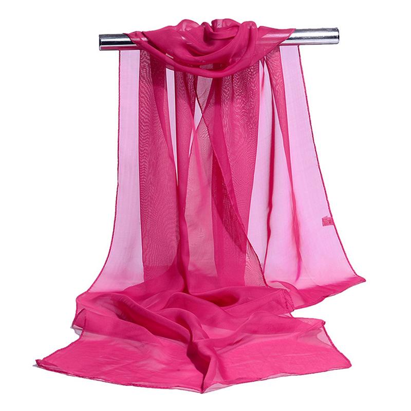 Корейское женское свадебное вечернее платье Шарф Однотонный Прозрачный Шифон Шелк Шарф Летнее Пляжное Полотенце Солнцезащитная Накидка R22