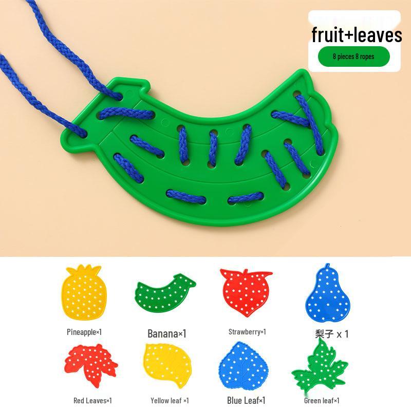 Детские бусины для шнуровки в виде животных, развивающая игрушка для мелкой моторики