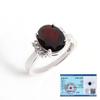 Кольцо Luxury Design с натуральным гранатом, рожденным в январе, из серебра 925 пробы для женщин. Подарок на годовщину, банкет или день рождения
