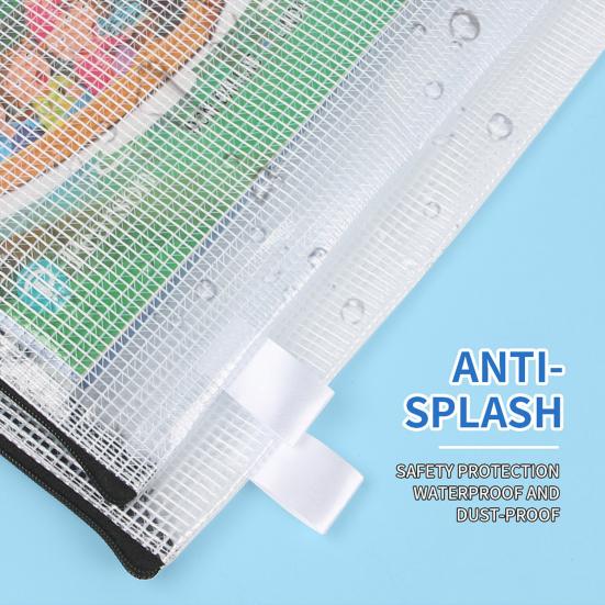 12 шт., водонепроницаемый чехол на молнии, прозрачная прочная многоразовая сумка для хранения файлов для школы, офиса, дома