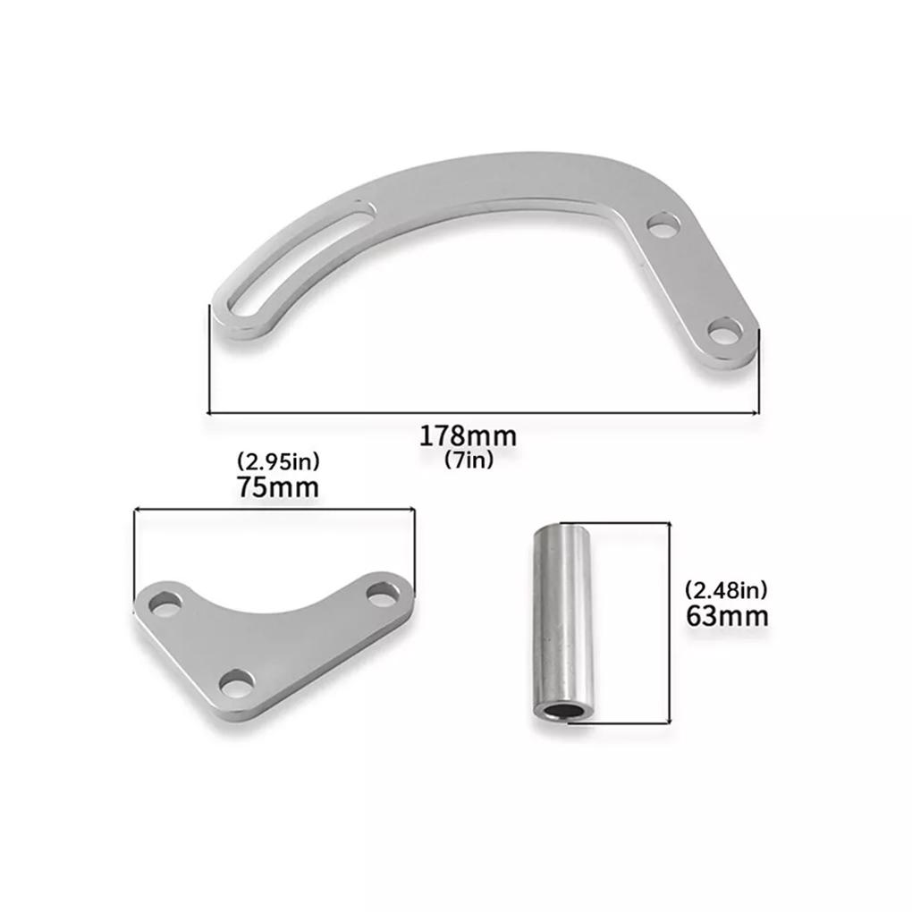 Регулируемый алюминиевый кронштейн для насоса гидроусилителя руля SBC с использованием шлицевого рычага для поддержания натяжения ремня.