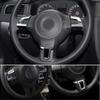 Хромированная накладка на руль для Volkswagen Golf MK6 Polo Eos Jetta Caddy Touran 2009 2010 2011 2021 2013 2014, аксессуары для салона автомобиля, 3 шт.