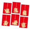 Pack of 6 Cartoon Horse Designs Red Envelopes Chinese Zodiac 2026 Year of Horse Paper Money Holder Envelopes