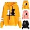 New 2025 Autumn and Winter Long-sleeved Printed Jacket Hooded Loose Sweater Women