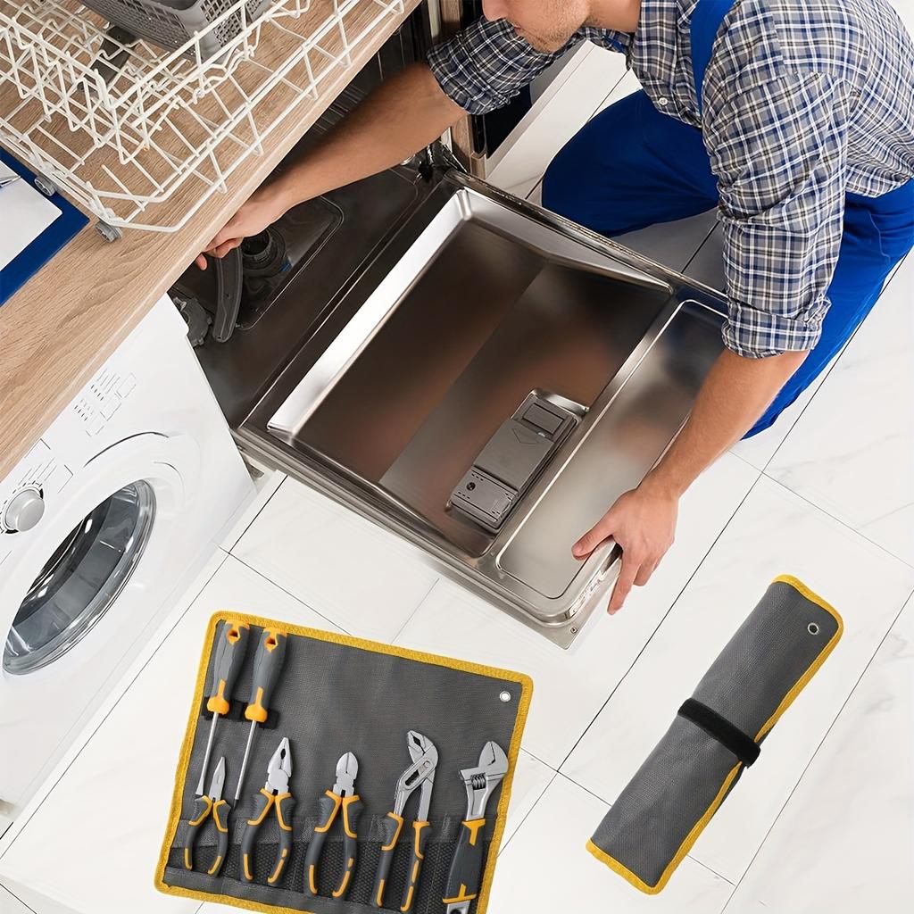 Плоскогубцы из 7 предметов, набор гаечных ключей, отвертка, отвертка, гаечный ключ, набор плоскогубцев, бытовые инструменты с сумкой для хранения