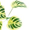 1 Branch Chic Artificial Plant Flexible Eye-catching Plastic Decorative Realistic Fake Leaves Stem Party Supplies