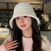 Шляпа Женская Новая Однотонная Шерстяная Шляпа Рыбака Весна и Осень Маленькая Шляпа Ведро, Подчеркивающая Лицо, Универсальная Повседневная Шляпа-Ведро Мужская