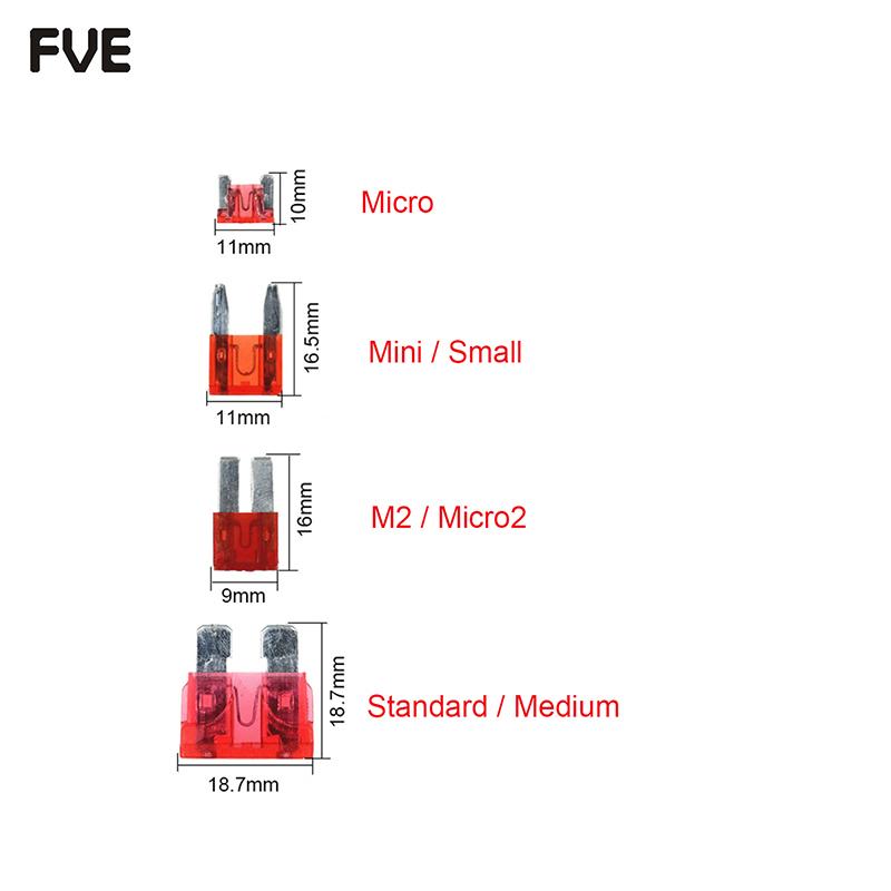 Micro2 Micro Mini Standard Medium Blade Fuse Apapter Automotive Fuses Tap Holder 2A 3A 5A 7.5A 10A Fuse Holders1