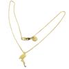 [P6938] - Gold 'Flamingo' Handcrafted Necklace - 18x10 Mm