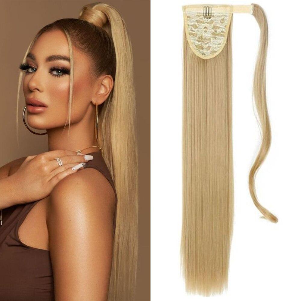 MERISIHAIR Длинные прямые волосы для наращивания с запахом, синтетическое волокно, повседневная одежда, длинный прямой шиньон для косплея, наращивание хвоста