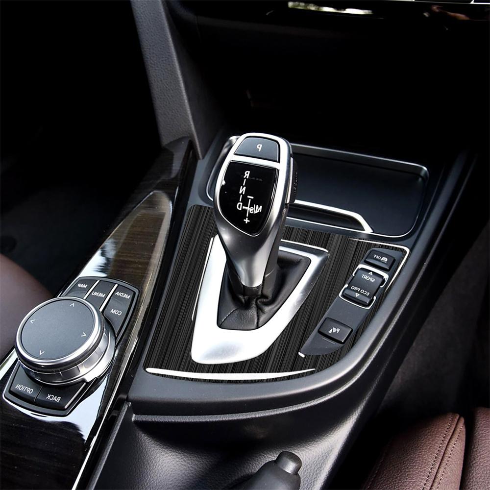 Carbon Fiber Gear Shift Panel Trim Sticker For BMW 3 Series F30 GT F34 2013-2017