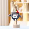 Plush Tofu Stinky Keychain Cartoon Doll Pendant Bag Decoration Toy Gifts Cute