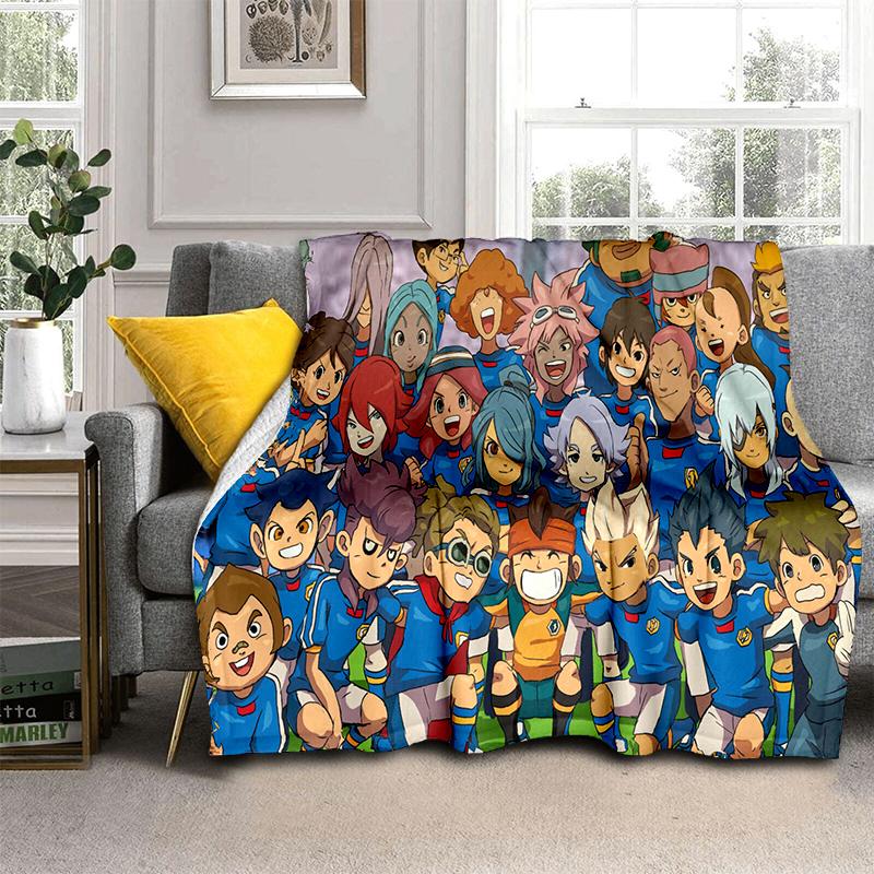 3D Inazuma Eleven Mark Evans Anime Cartoon Soft Plush Blanket,Flannel Blanket Throw Blanket for Living Room Bedroom Bed Sofa Kid