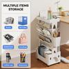 Multi-layer Storage Rack, Storage Rack, Floor-standing Bookshelf, Small Cart, Movable, with Wheels