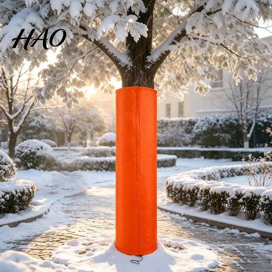 Windproof Tree Shield Trunk Protector, Thermal Insulation Wrap with Drawstring, Freeze Protection Winter Bark for Palms Fruit Trees Guard