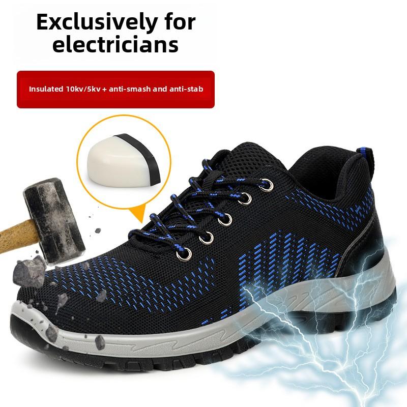 Fashion 2025 Safety Shoes for Men Women Steel Toe Anti Static Anti-smashing Anti-puncture Breathable Upper Comfortable Soft Outdoor Shoe