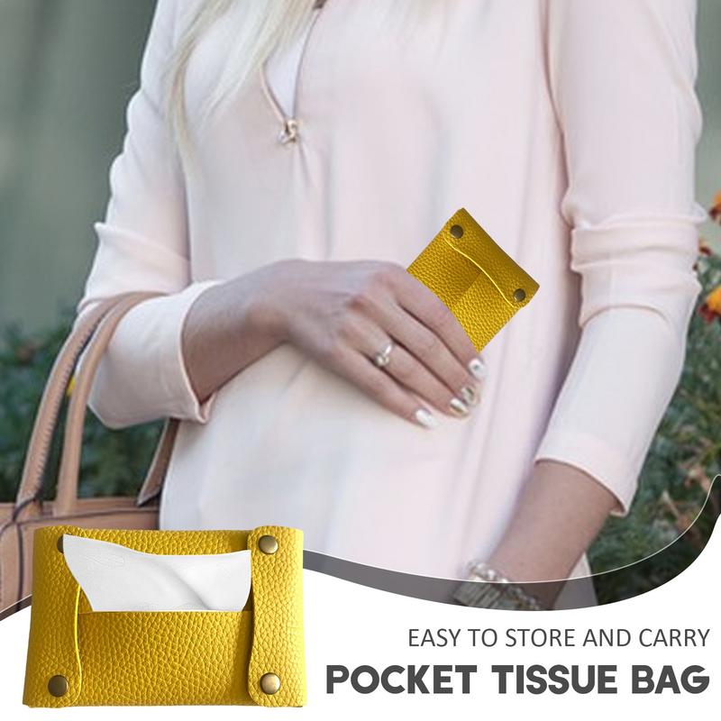 Карманный держатель для салфеток, мягкий держатель для салфеток, многоразовый дорожный чехол из бумаги и искусственной кожи, гигиенические пакеты для ванной комнаты, маленькие