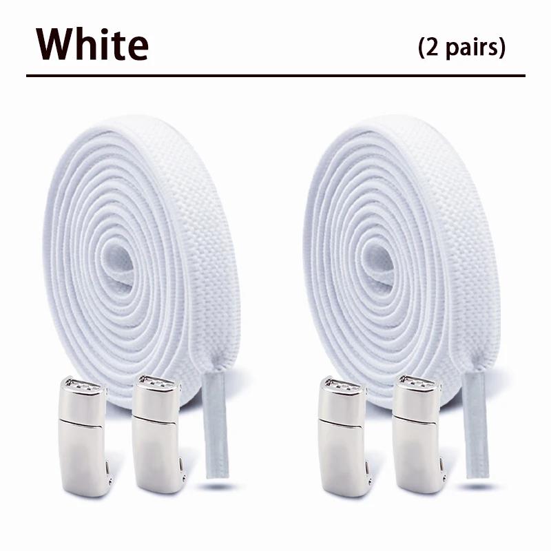 2 пары новых магнитных шнурков без завязок, эластичные шнурки, кроссовки, шнурки без завязывания, детские, взрослые, широкие шнурки, аксессуары для обуви