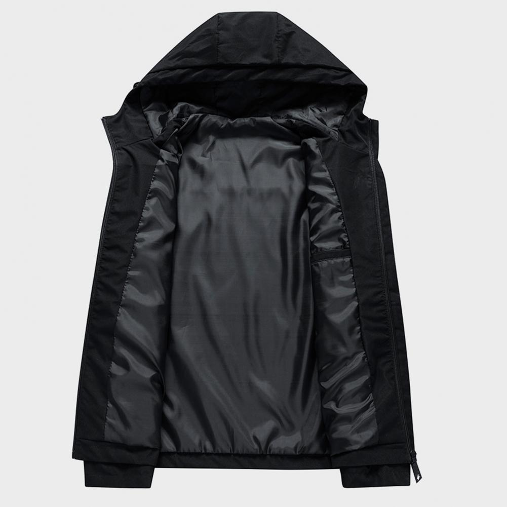 Весенне-осенняя мужская повседневная мужская толстовка с капюшоном на молнии, ветрозащитная куртка, мужская спортивная рабочая куртка для кемпинга на открытом воздухе