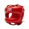 LEONE 1947 Professional Boxing Cowhide Leather with Plastic Bars CS433 "THE GREATEST" Headgear, Unisex, (L/XL), Red, [Authentic]
