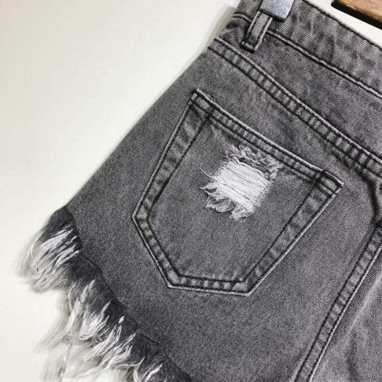 Женские шорты с кисточками, свободные универсальные шорты с высокой талией и пуговицами, рваные шорты, повседневная одежда