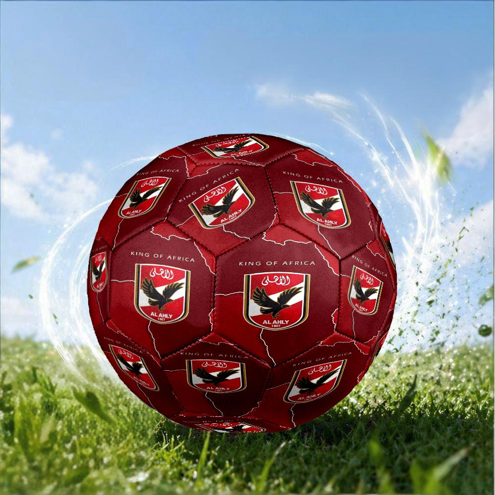 Футбольные мячи Ahly, размер 5, с принтом, высокое качество, противоскользящие, защитные, уникальный подарок, на дни рождения, Рождество