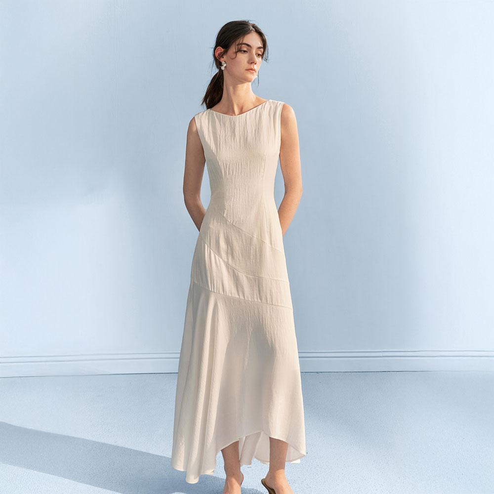 Waiwaiaiem Yy_Waist Seaside White Dress