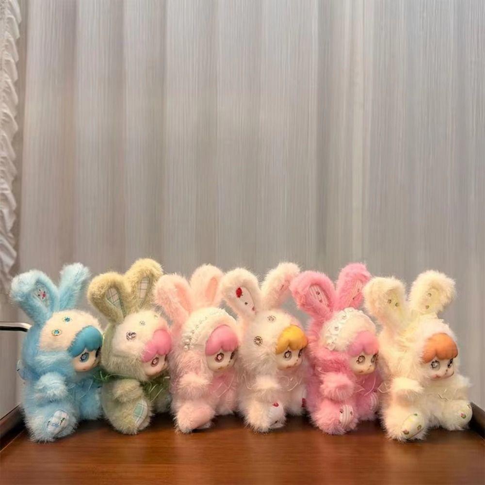 Bag Charm Bunny Pendant Hangings Decoration Vinyl Doll Toy Rabbit Plush Keychain Jewelry Gift