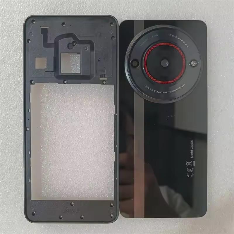 Полный корпус для ZTE Nubia Focus 5G Z2357N Средняя рама Стекло Задняя крышка аккумулятора Задняя панель с объективом камеры